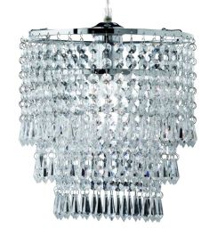 Trio ORIENT függőlámpa, kristály, króm, d25 cm, E27, 1x60W R1147-06