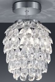 Trio PETTY mennyezeti lámpa, d20 cm, E14, 1x40W, króm, fém/akril R60451006