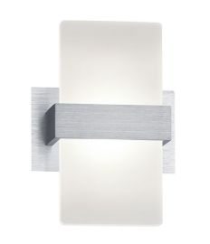 Trio PLATON fali LED lámpa, 13x18 cm, SMD, 1x4.5W, csiszolt aluminium 274670105