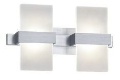 Trio PLATON fali LED lámpa, 30x18 cm, SMD, 2x4.5W, csiszolt aluminium 274670205