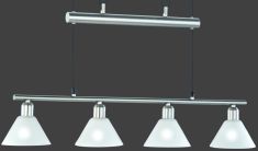 Trio STAMINA függőlámpa, E14, 80x180 cm, 4x40W, matt nikkel-fehér 3751041-07