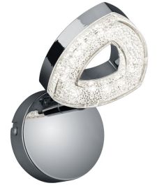 Trio TOURS fali LED lámpa, 8.8x13 cm, SMD, 1x4.5W, króm, fém/akril R82131106