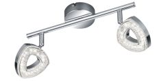 Trio TOURS fali LED lámpa, 30x13 cm, SMD, 1x4.5W, króm, fém/akril R82132106
