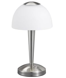 Trio VENTURA asztali LED lámpa, SMD, 1x5W, matt nikkel-fehér 529990107