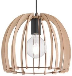 Trio WOOD függőlámpa, fa, d30 cm, E27, 1x60W, R30253030