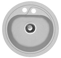 Marmorin VASK egymedencés gránit mosogató, kerek, szürke 260803003