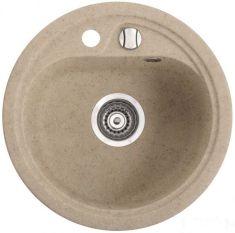 Marmorin VASK egymedencés gránit mosogató, kerek, homok 260803007
