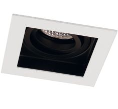 Viokef ARTSI beépíthető spot lámpa, szögletes, 10x10x10cm, GU10, 1x50W, fehér/fekete, 4208000