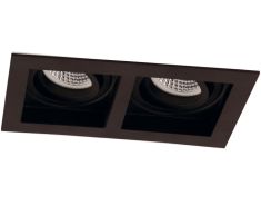 Viokef ARTSI beépíthető spot lámpa, szögletes, 18.5x10x10cm, GU10, 2x50W, fekete, 4208101