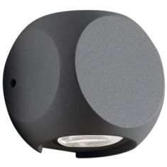 Viokef BALLITO kültéri fali lámpa, LED, 2x2W, sötétszürke, 4210901