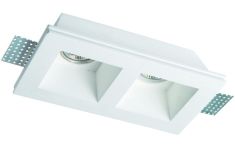 Viokef BRADLEY beépíthető lámpa, festhető kerámia, GU10/G5.3, 2x35W, fehér 4081400