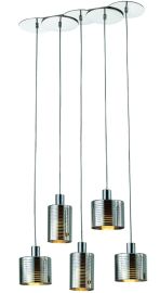 Viokef CHARLOTTE függőlámpa, E27, 5x26W, króm, 4173100
