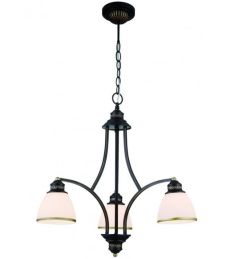 Viokef CLAIR csillár, E27, 3x60W, barna/fehér 4133600