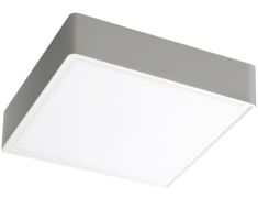 Viokef DONOUSA kültéri mennyezeti lámpa, szögletes, 30x6x30cm, LED, 20W, ezüst/fehér, 4209300