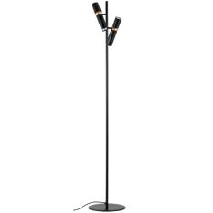 Viokef EDGAR állólámpa, 166cm, GU10, 4x8W, fekete/arany, 4215700