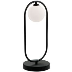 Viokef FANCY asztali lámpa, d17cm, G9, 1x25W, fekete/fehér, 4208800