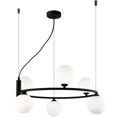 Viokef FANCY függőlámpa, G9, 6x25W, fekete/fehér, 4208500