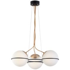 Viokef FERERO függőlámpa, E27, 3x12W, CFL/LED, arany/fekete/fehér 3093900