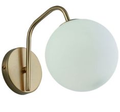 Viokef GLOBE fali lámpa, E14, 1x7W, fehér/arany 3094600