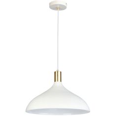 Viokef LAMAS függőlámpa, d27cm, E27, 1x60W, fehér/réz, 4197400