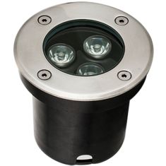 Viokef LOTUS kültéri beépíthető lámpa, kerek, d10cm, LED, 3W, ezüst/átlátszó, 4186800