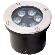 Viokef LOTUS kültéri beépíthető lámpa, kerek, d12cm, LED, 6W, ezüst/átlátszó, 4186900