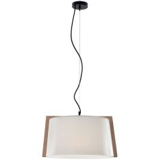 Viokef MONDO függőlámpa, E27, 1x70W, fa/fehér 3081500