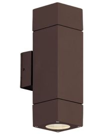 Viokef PAROS kültéri fali lámpa, GU10, 2x50W, barna 4053702
