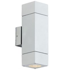 Viokef PAROS kültéri fali lámpa, GU10, 2x50W, fehér 4053701