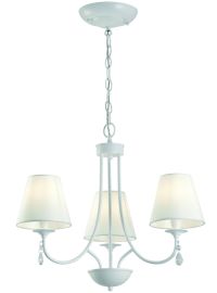 Viokef PATRICIA csillár, kristály dekorral, d53cm, E14, 3x42W, fehér, 4164100