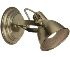 Viokef PRAGA fali spot lámpa, d13cm, E14, 1x42W, antik réz, 4166400