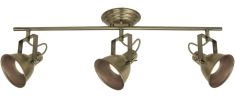 Viokef PRAGA mennyezeti spot lámpa, E14, 3x42W, antik réz, 4166600