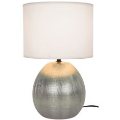 Viokef REA kerámia asztali lámpa, E14, 1x40W, ezüst/fehér, 4211500