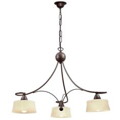 Viokef SIMONA függőlámpa, E14, 3x28W, bézs/barna 466700