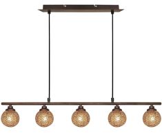 Viokef SISSY függőlámpa, G9, 5x40W, antik barna/matt arany, 4193000