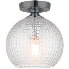 Viokef TALISA mennyezeti lámpa, d20cm, E27, 1x40W, ónszürke/átlátszó, 4169900