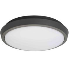 Viokef TIBUOK kültéri mennyezeti lámpa, kerek, d22cm, LED, 10W, sötétszürke/fehér, 4197600