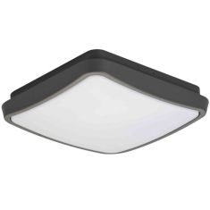 Viokef TIBUOK kültéri mennyezeti lámpa, szögletes, 22x5.5x22cm, LED, 10W, sötétszürke/fehér, 4197700