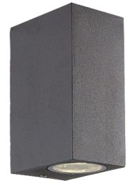 Viokef TILOS kültéri fali lámpa, GU10, 2x35W, sötét szürke 4099400