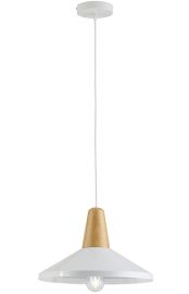 Viokef TOM függőlámpa, d36cm, E27, 1x60W, fehér/fa, 4165200