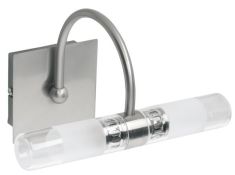 Viokef TUBE fali lámpa, G9, 2x33W, fehér/matt nikkel 460000