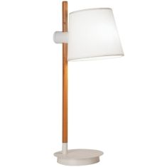 Viokef VIANA asztali lámpa, E27, 1x60W, fehér/fa, 4195900