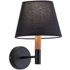 Viokef VILLY fali lámpa, E27, 1x42W, fekete/fa, 4167901