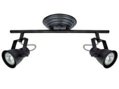 Viokef VINTAGE spot lámpa, GU10, 2x50W, fekete 4139000