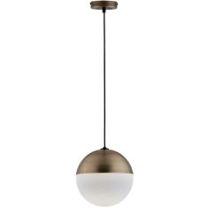 Viokef VIOLA függőlámpa, d20cm, E27, CFL/LED, 1x12W, bronz/fehér, 4190300