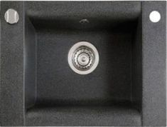 Marmorin VOGA egymedencés gránit mosogató, fekete 110103002