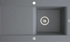 Marmorin VOGA II egymedencés gránit mosogató, csepegtetővel, szürke 712113003