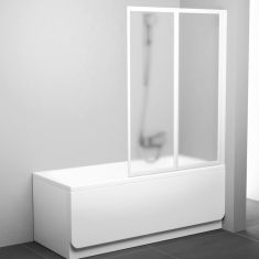 Ravak VS2 105 kádparaván, 2 részes, 105x140 cm, szatén keret/Transparent üveg 796M0U00Z1