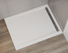 Wasserburg PETRA zuhanytálca folyókával, öntött műmárvány, 120x90x3 cm, 2506R-90