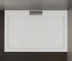 Wasserburg PETRA zuhanytálca, öntött műmárvány, szögletes, 120x80x3.5 cm, 2506-80